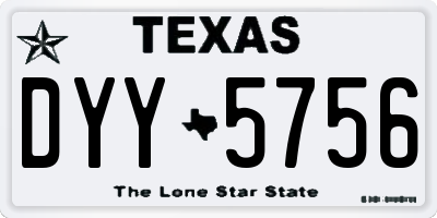 TX license plate DYY5756