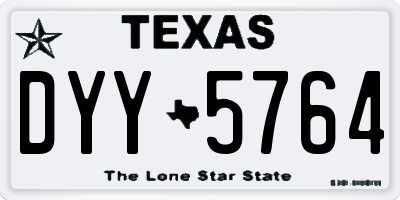 TX license plate DYY5764