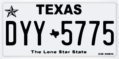 TX license plate DYY5775