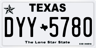 TX license plate DYY5780