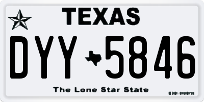 TX license plate DYY5846