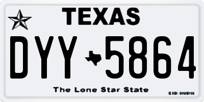 TX license plate DYY5864