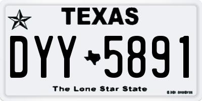 TX license plate DYY5891