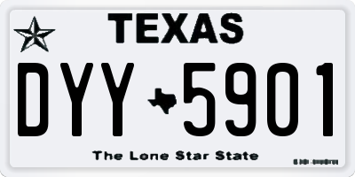 TX license plate DYY5901