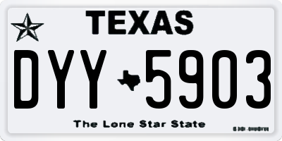 TX license plate DYY5903