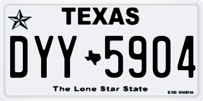 TX license plate DYY5904