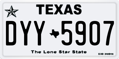 TX license plate DYY5907