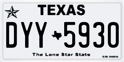 TX license plate DYY5930