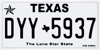TX license plate DYY5937