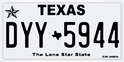 TX license plate DYY5944