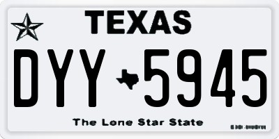 TX license plate DYY5945