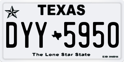 TX license plate DYY5950