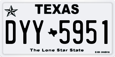 TX license plate DYY5951