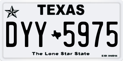 TX license plate DYY5975
