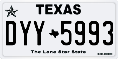 TX license plate DYY5993