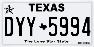 TX license plate DYY5994