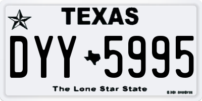 TX license plate DYY5995