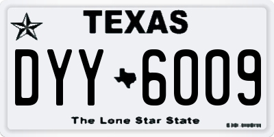 TX license plate DYY6009