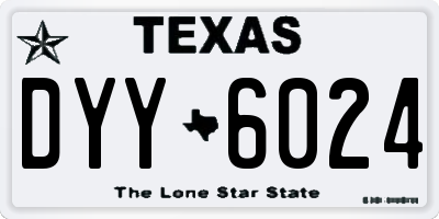 TX license plate DYY6024