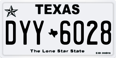 TX license plate DYY6028