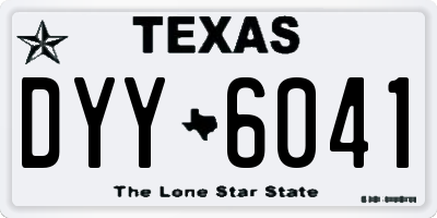 TX license plate DYY6041