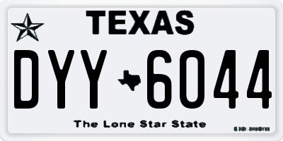 TX license plate DYY6044