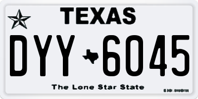 TX license plate DYY6045