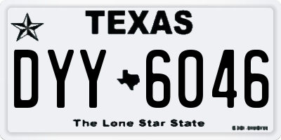 TX license plate DYY6046