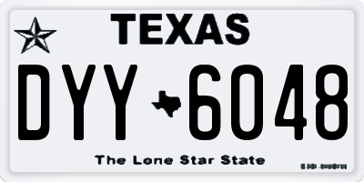 TX license plate DYY6048