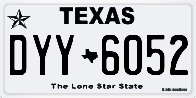 TX license plate DYY6052