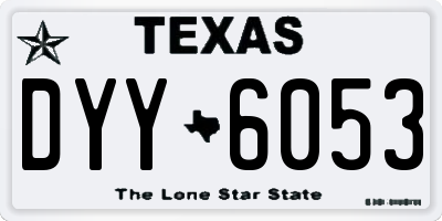 TX license plate DYY6053