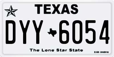 TX license plate DYY6054