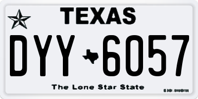 TX license plate DYY6057