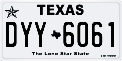 TX license plate DYY6061
