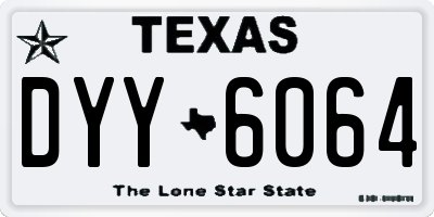 TX license plate DYY6064