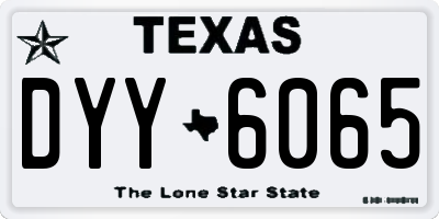 TX license plate DYY6065