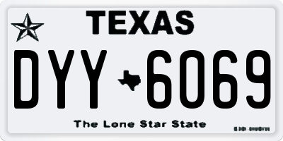TX license plate DYY6069