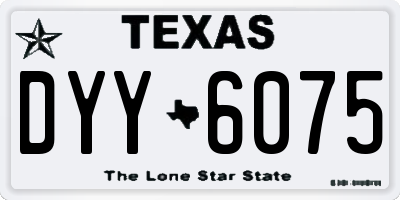TX license plate DYY6075