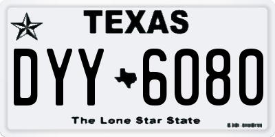 TX license plate DYY6080