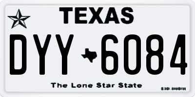 TX license plate DYY6084