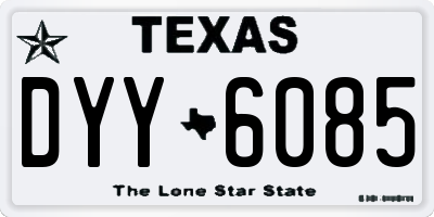 TX license plate DYY6085