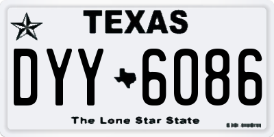 TX license plate DYY6086