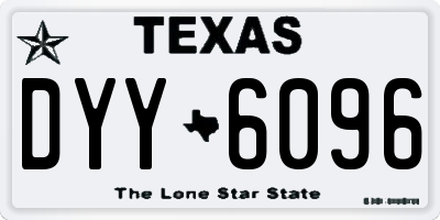 TX license plate DYY6096