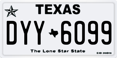 TX license plate DYY6099