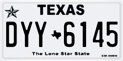 TX license plate DYY6145