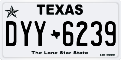 TX license plate DYY6239