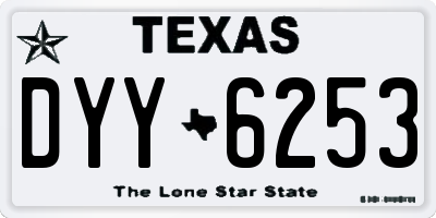 TX license plate DYY6253