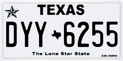 TX license plate DYY6255