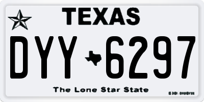 TX license plate DYY6297