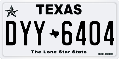 TX license plate DYY6404